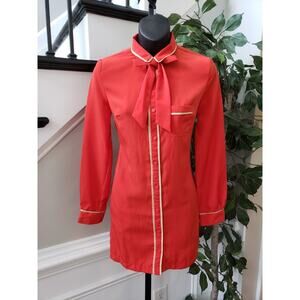 Cooperative Solid 100% Polyester Collared Long Sleeve Button Down Shirt XS